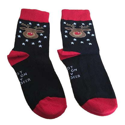 Christmas 'I got here on my reindeer' Socks