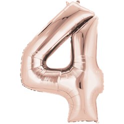 Rose Gold Number 4 Balloon
