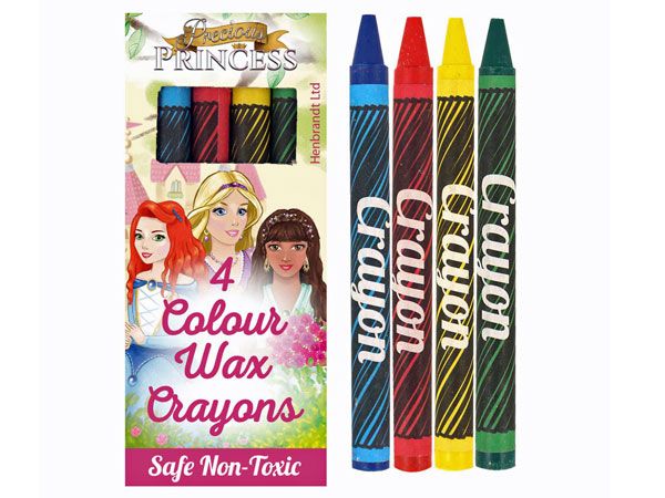 4pk Princess Wax Crayons