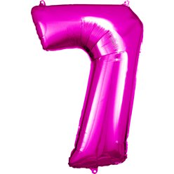 Pink Number 7 Balloon
